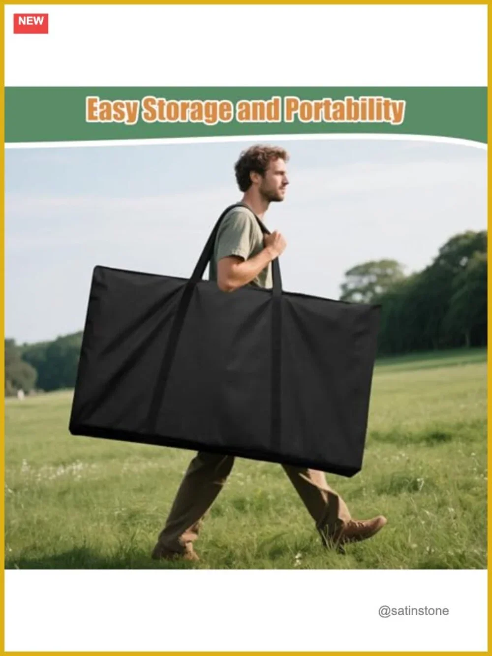 Heavy-Duty Cornhole Carrying Case for 2 Regulation Boards, Waterproof Tote with